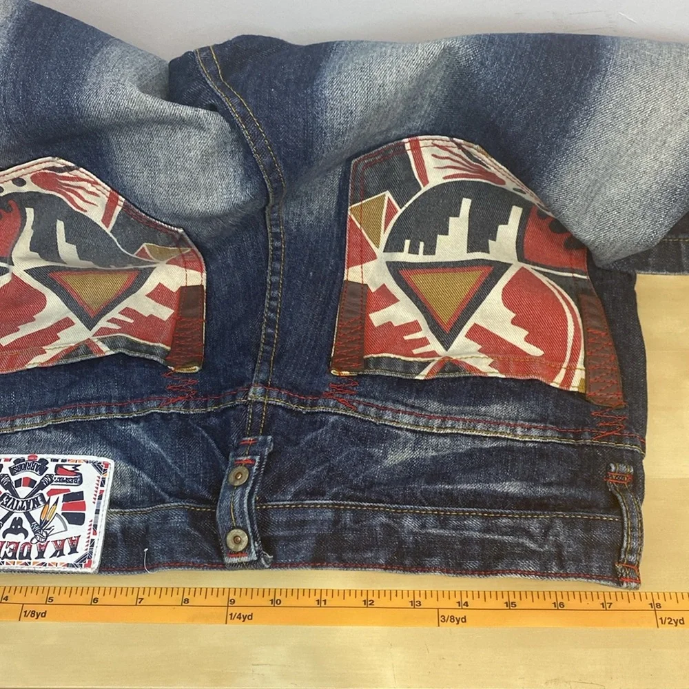 Baggy Akademiks Shorts • Native Warrior denim jorts 90s - 2000s jnco style - Picture 11 of 14